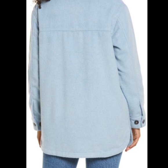 Thread & Supply Nordstrom Blue Soft Flannel Jacket Lined Shacket Medium 8 10 NWT - Picture 4 of 7